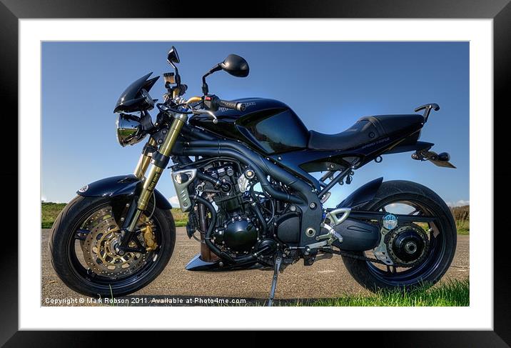Triumph Speed Triple Framed Mounted Print by Mark Robson