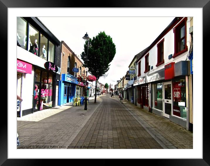 Street in Limavady Framed Mounted Print by Stephanie Moore