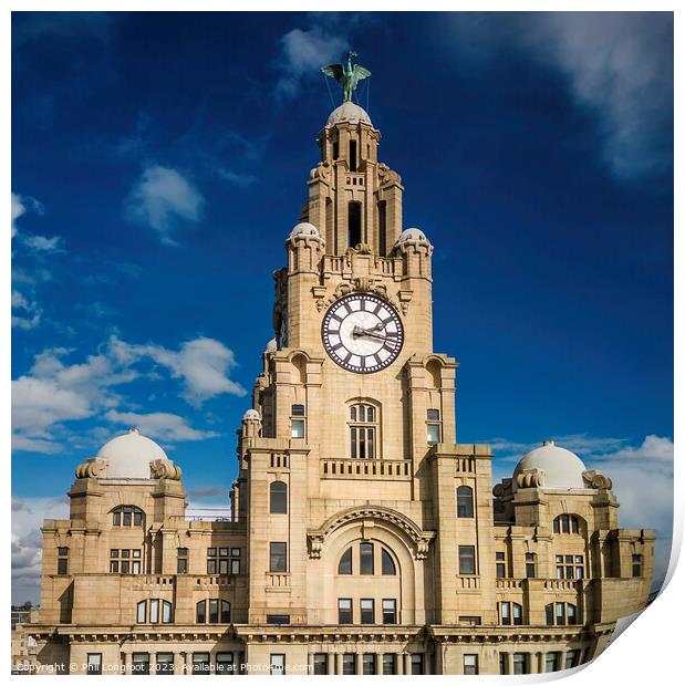 Royal Liver Building Liverpool Print by Phil Longfoot