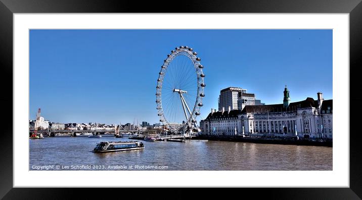 Majestic view of London Framed Mounted Print by Les Schofield