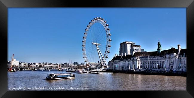 Majestic view of London Framed Print by Les Schofield