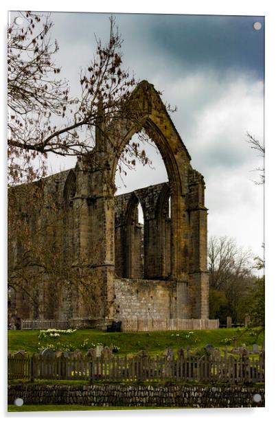 Bolton Abbey Ruins 03 Acrylic by Glen Allen