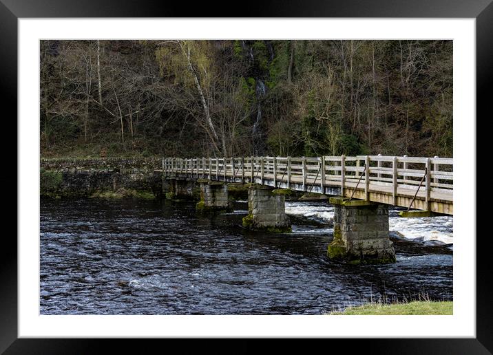 Footbridge Over the River Wharfe Framed Mounted Print by Glen Allen