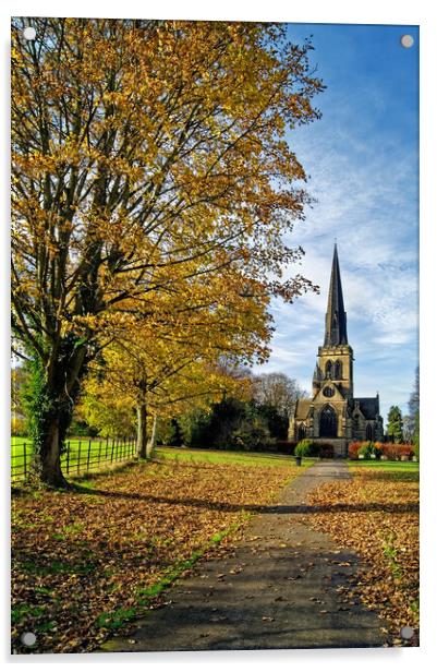 Holy Trinity Church, Wentworth  Acrylic by Darren Galpin