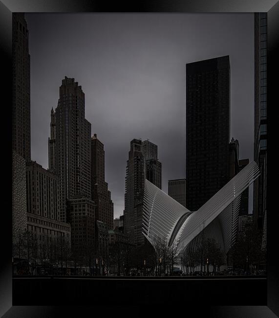 The Oculus On A Rainy Day Framed Print by Chris Lord