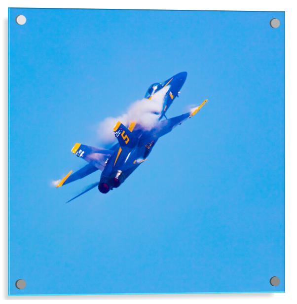 A Blue Angel Heading Skywards  Acrylic by Chris Lord