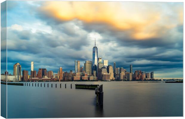 Seven Fifteen PM, New York Harbor Canvas Print by Chris Lord
