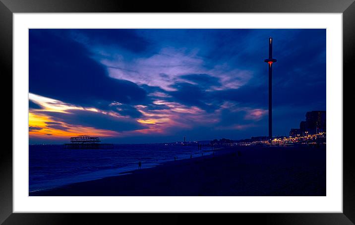 Brighton Beach Blues Framed Mounted Print by Chris Lord