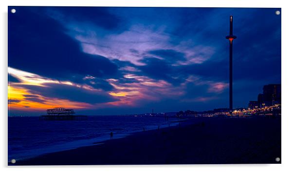 Brighton Beach Blues Acrylic by Chris Lord