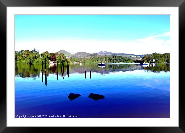 The beauty of Derwentwater Framed Mounted Print by john hill