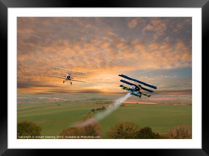 Duel At Sunset Framed Mounted Print by Robert Deering