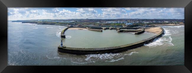 Seaham Harbour Panoramic Framed Print by Apollo Aerial Photography