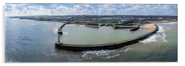 Seaham Harbour Panoramic Acrylic by Apollo Aerial Photography