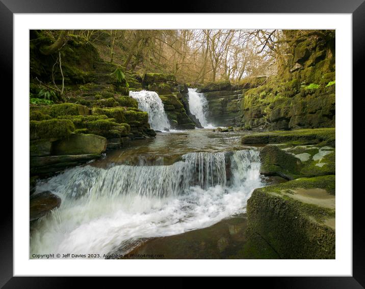 Ethereal Clydach Gorge: Nature's Symphony Framed Mounted Print by Jeff Davies
