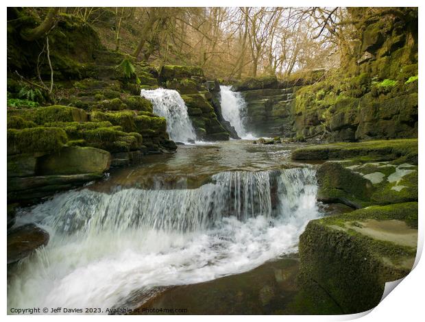 Ethereal Clydach Gorge: Nature's Symphony Print by Jeff Davies