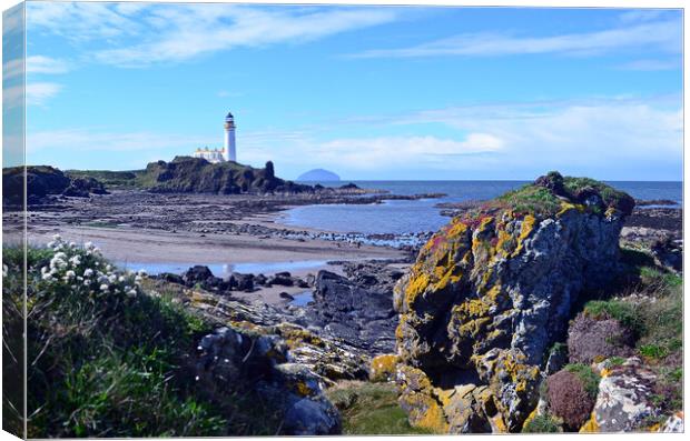 Stunning Ayrshire coastline at Turnberry, South Ay Canvas Print by Allan Durward Photography