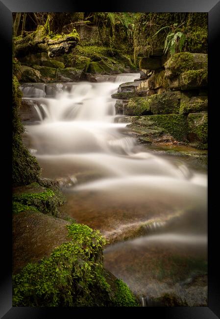 The Mystical Clydach Gorge Watery Staircase Framed Print by Jeff Davies