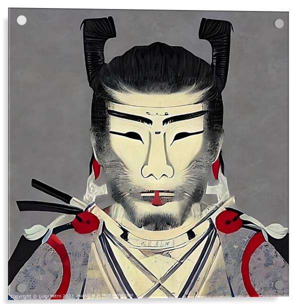 Feline Samurai Warrior Acrylic by Luigi Petro