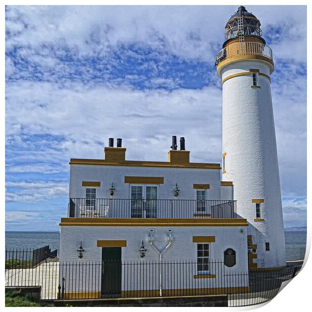 Turnberry lighthouse on the Ayrshire coast Scotlan Print by Allan Durward Photography