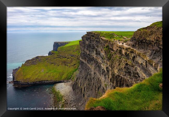 Cliffs of Moher tour - 9 - Advanced natural editing  Framed Print by Jordi Carrio