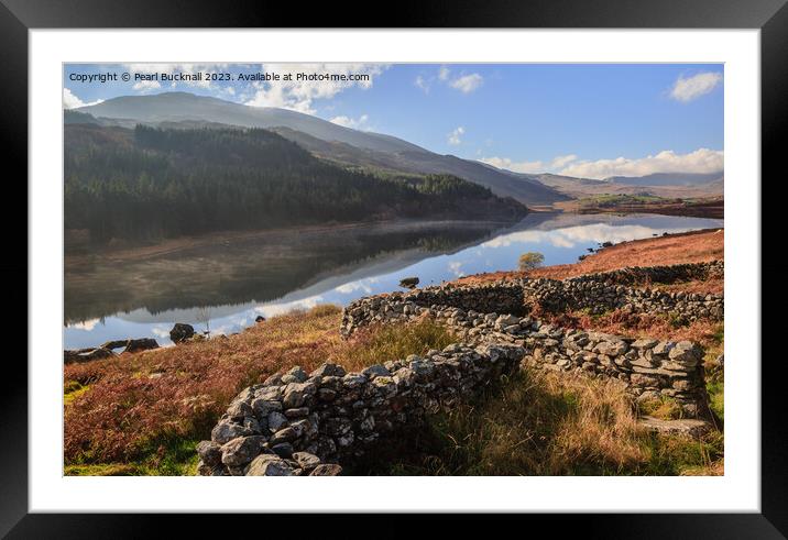 Llynnau Mymbyr and Moel Siabod in Snowdonia Framed Mounted Print by Pearl Bucknall