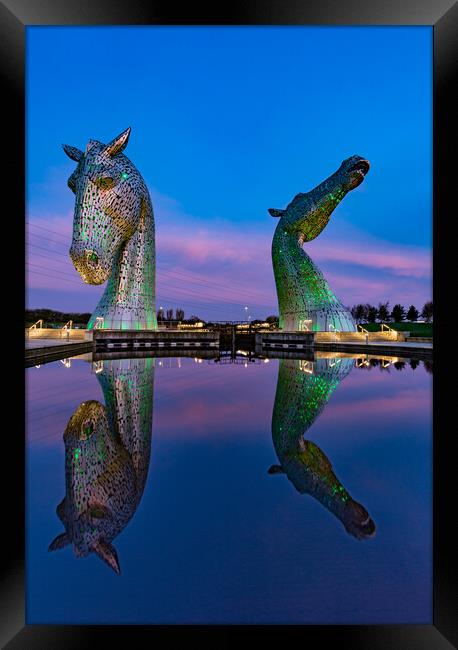 Green Kelpies Framed Print by Kevin Winter