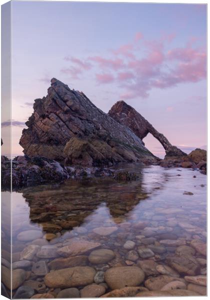 Sunset over Bow fiddle rock Canvas Print by Kevin Winter