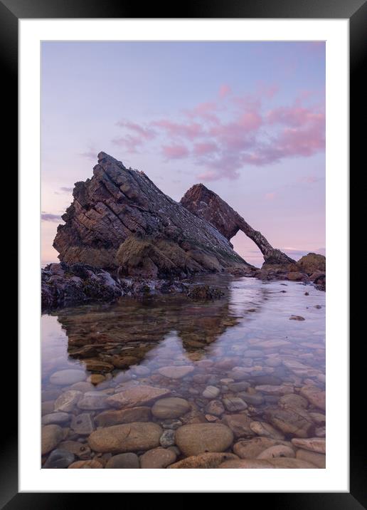 Sunset over Bow fiddle rock Framed Mounted Print by Kevin Winter
