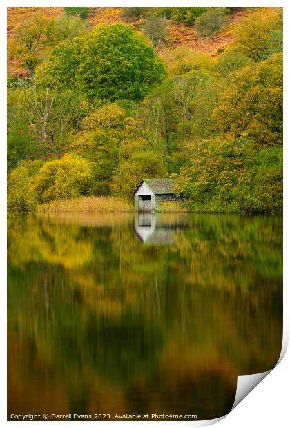 Autumn at Rydal Water Print by Darrell Evans