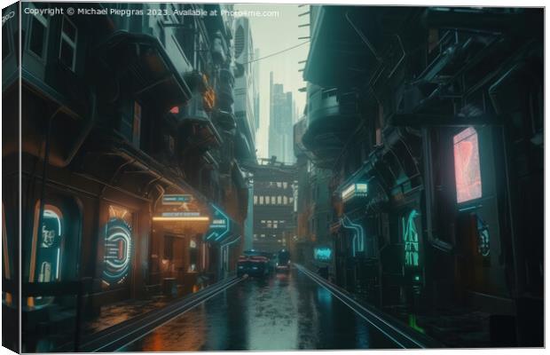 Futuristic London clean look created with generative AI technolo Canvas Print by Michael Piepgras