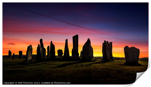 Ancient Mysteries Revealed Callanish Standing Ston Print by Phill Thornton
