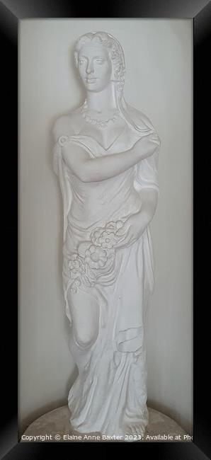 Classic Roman Woman Statue Framed Print by Elaine Anne Baxter