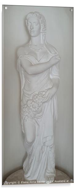 Classic Roman Woman Statue Acrylic by Elaine Anne Baxter