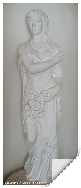 Classic Roman Woman Statue Print by Elaine Anne Baxter