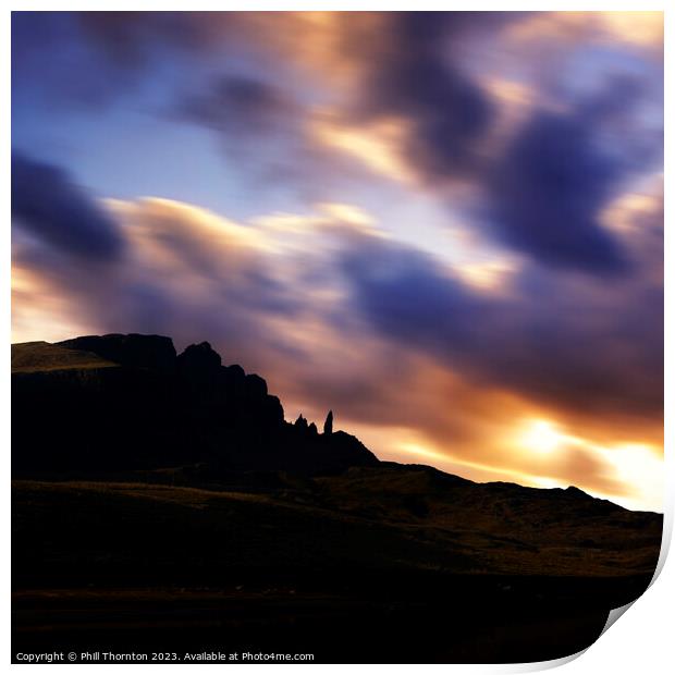 Majestic Sunset at The Old Man of Storr No. 4 Print by Phill Thornton