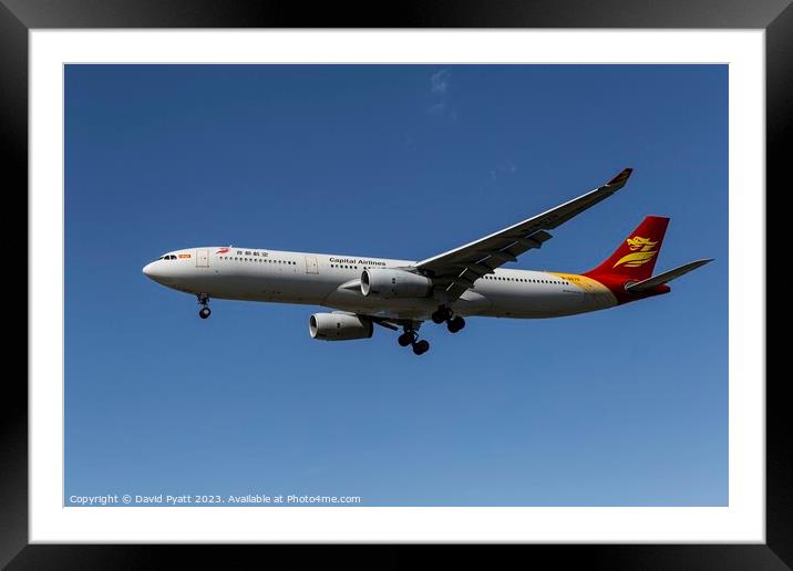 Capital Airlines Airbus A330-343 Framed Mounted Print by David Pyatt
