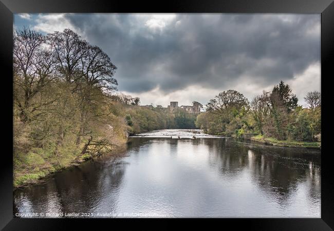 Barnard Castle and the River Tees from Silver Bridge Framed Print by Richard Laidler