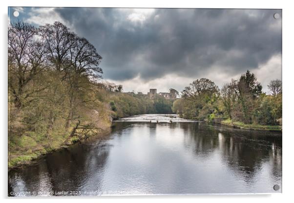 Barnard Castle and the River Tees from Silver Bridge Acrylic by Richard Laidler