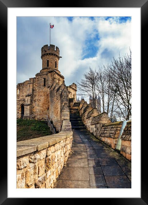 Lincoln Castle Walls, Lincolnshire Framed Mounted Print by Tim Hill