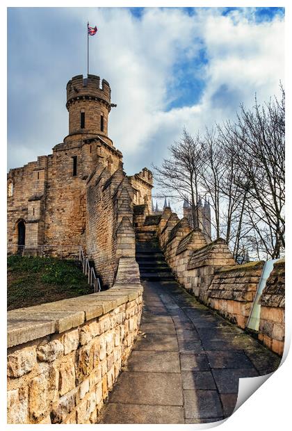 Lincoln Castle Walls, Lincolnshire Print by Tim Hill