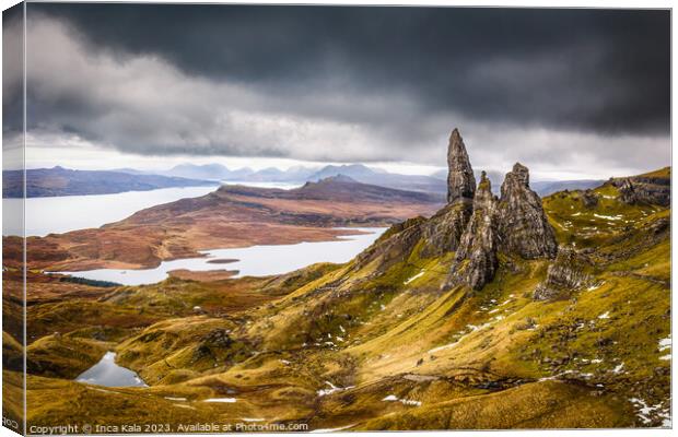 The Old Man of Storr on Skye Canvas Print by Inca Kala