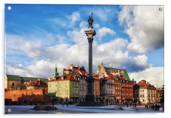 City Of Warsaw Old Town Skyline Acrylic by Artur Bogacki
