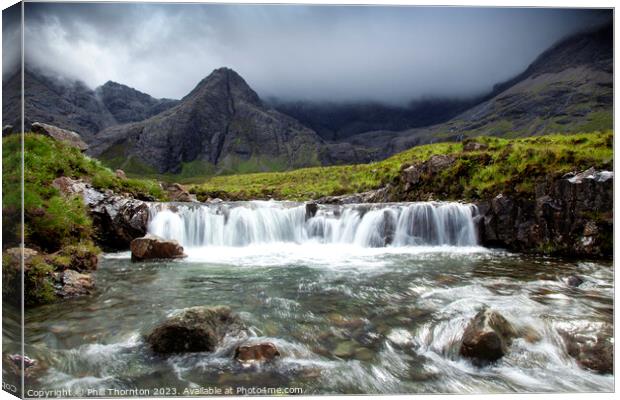 Calm before the storm, Fairy Pools. No.3 Canvas Print by Phill Thornton