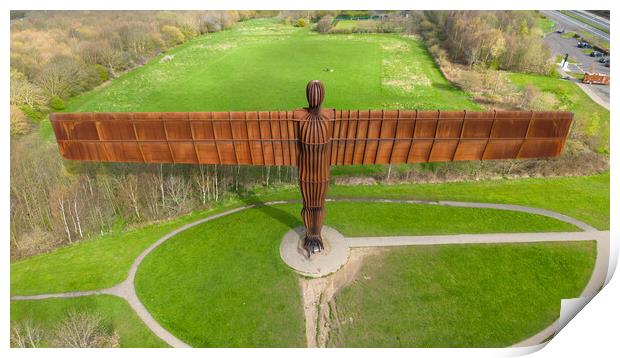 Angel Of The North Print by Apollo Aerial Photography
