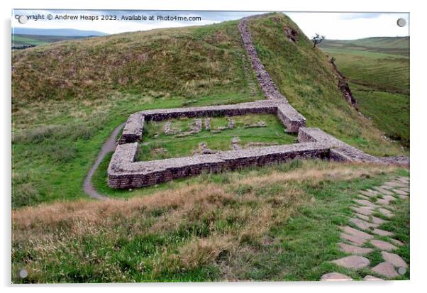 Historic Hadrian's Wall ruins Acrylic by Andrew Heaps