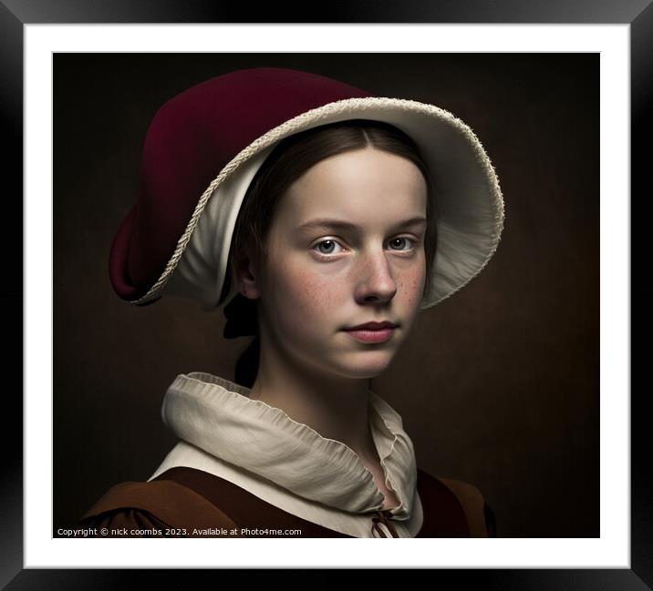 Young Maid Framed Mounted Print by nick coombs