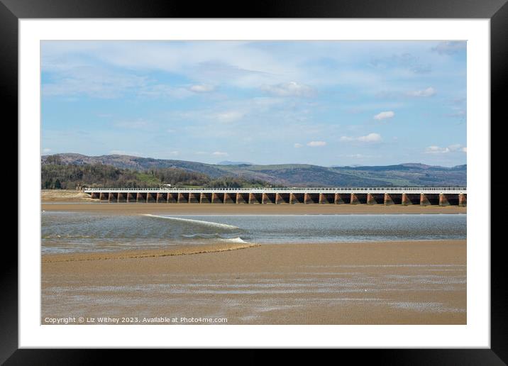Arnside Tidal Bore Framed Mounted Print by Liz Withey