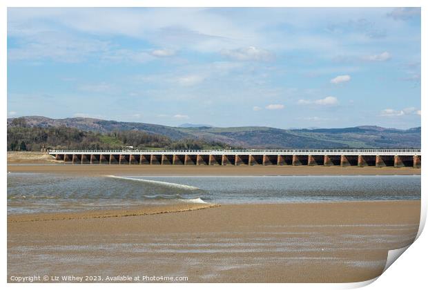 Arnside Tidal Bore Print by Liz Withey