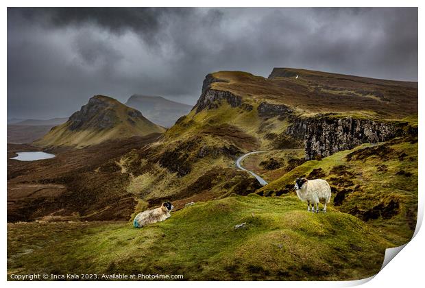 The Quiraing Under A Stormy Skye Print by Inca Kala