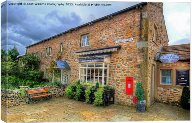 The Cafe at Main Street Emmerdale Canvas Print by Colin Williams Photography
